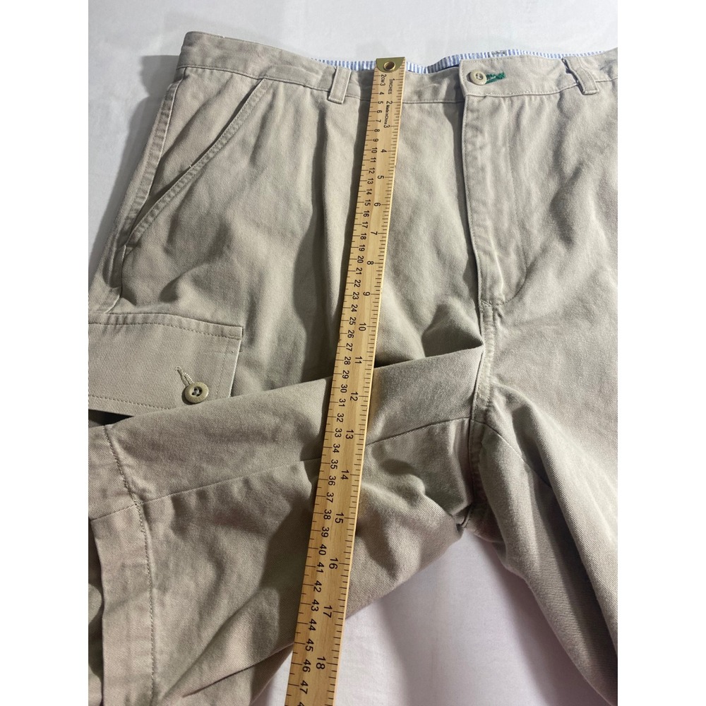 Tommy Hilfiger Cargo Shorts Mens 36 Tan Excellent Cotton Twill Casual Classic - Picture 3 of 10
